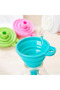 1pc Mini Silicone Gel Foldable Collapsible Style Funnel Hopper Kitchen Tool (Color: Random) - 3