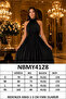 Women's Black Halter Neck Janjan Fabric Premium Evening Dress Nbmy4128 - 3