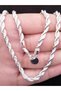 40cm and 20cm 4mm Fashionable Fried Dough Twists Necklace Jewelry Men's and Women's Necklace Bracele - 6