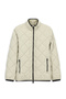 Windproof Quilted Sports Coat with Stand Collar and Zippered Pockets