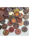50PCS 25mm 50/100PCS Vintage Painted Printed Wooden Buttons -15mm 20mm 25mm DIY Craft Accessories Ha - 3