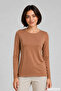 Women's Elegant Slim-Fit Viscose T-Shirt - Dark Mink