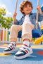 Unisex Children's Red Blue White Sneaker with Velcro Double Stripes Lightweight Comfortable Daily Sports Shoes Zl001 - 2
