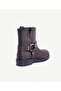 Blunt Toe Leather Boots - 3