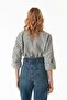 Striped Tie Front Crop Shirt - 5