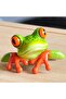 1 Resin Creative 3D Craft Frog Decoration Office Desk Computer Decoration Gift Home Room Display Ga.