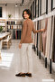 Women's Elegant Slim-Fit Viscose T-Shirt - Dark Mink - 7