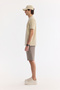 Men's Beige Crew Neck Cotton Pack Elastane Jacquard Regular Fit T-Shirt A61Y1032 - 3