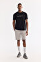Men's Black Crew Neck Printed Bi-Stretch Interlock Regular Fit T-Shirt A61Y1061 - 5