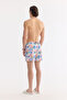 Men's White Quick-Drying Printed Relaxed Fit Swim Shorts with Bag A61Y3802 - 3