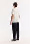 Men's Ecru Crew Neck Printed Bi-Stretch Interlock Regular Fit T-Shirt A61Y1138 - 5