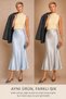 Ice Blue Satin Midi Skirt - 6