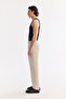Men's Black Sleeveless Basic Ribbed Regular Fit Undershirt B001058 - 3
