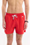 Men's Red Basic Quick-Drying Relaxed Fit Swim Shorts with Bag A61Y3800 - 5