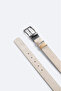 Men's Beige 100% Leather |   Suede Double-Sided Classic Buckle Belt B009303 - 6