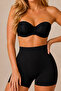 Recovery and Firming Laser Cut Non-Marking Black Boxer Corset - 3