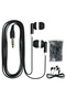 black 100pcs Low Cost Earphones Disposable 3.5MM In Ear Wired Stereo Earphone for Museum School Libr