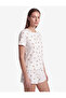 Croissant Printed Short Sleeve Shorts Pajama Set - 3