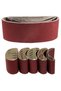 5 Pcs Sanding Belts 75x457 Mm Mixed Grade 60 80 120 240 Grit Power Tool Sander Lot For Leather Me... - 2
