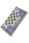 Old Age Patterned Backgammon Set Large Size + Wooden Stamp Gift - 2