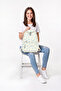 4-Compartment Large Size Blue Bow Patterned Women's Backpack - Daily Use Women's Backpack - 6
