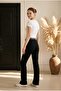 Spanish Pleated Denim Flexible High Waist Lycra Women's Spanish Jeans - Black - 3