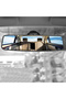 200x60mm Car Rear View Mirror Adjustable 360 Rotates Vehicle Panoramic Car Rearview Mirror with Suct - 3