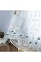 Wear rod W100-H200cm 1PC MULTI Korean flower small fresh embroidery gauze curtain for bedroom and li