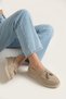 , Women's Genuine Leather Loafer Shoes 161359Z402 Beige - 2