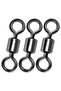 Size 10 50 pcs Bearing Swivel Fishing Connector Stainless Steel Carp Snap Fishhook Lure Solid Ring S - 7