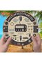 Round 20X20CM 2D Flat, 1pc Vintage Metal Sign - Amateur Radio Knowledge Chart Retro Wall Art with De - 5