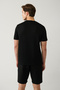 Men's Black Printed Crew Neck Soft Touch Regular Fit T-Shirt A41Y1328 - 4