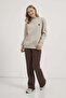 Armalife 0096 bear embroidered high collar women's sweatshirt - 3