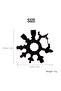 WHITE Multifunctional Snowflake Wrench Tool Popular portable Stainless Steel Creative Outdoor bicycl - 4