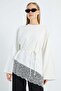 Fullamodest Lace Asymmetrical Cut Tie-Waist Tunic - 3