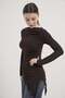Armalife 10532 Kayik Collar Lace Detail Skirt Asymmetric Women's Bluz