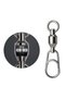 Size 3 10pcs Fishing Bearing Rolling Swivels Stainless Steel Oval Split Rings Hooked Snap Fishing Lu