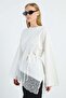 Fullamodest Lace Asymmetrical Cut Tie-Waist Tunic - 6
