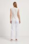 Sleeveless Open Neck Blouse with Side Ties - 5