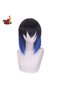 One Size Hashibira Inosuke Short Blue Ombre Wig Kimetsu no Yaiba Heat Resistant Hair Cosplay Costume - 3