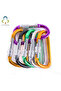 4Pcs Size 6 4Pcs 8cm/7cm/6cm/5cm Aluminum Alloy Carabiner D-Ring Key Chain Clip Camping Keyring Snap