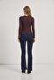 High Neckline Gathered Detailed Transparent Bodysuit - 6