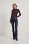 High Neckline Gathered Detailed Transparent Bodysuit - 4