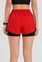 Women's Quick Dry Two Layered Leggings with Pocket Detail Sports Shorts - 2