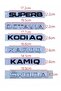 OCTAVIA Black ABS Car Rear Emblem Trunk Badge Sticker for Octavia Kodiaq Karoq Superb Rapid Fabia Ka - 7