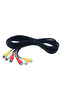 1.5m black 3RCA to 3 RCA Cable Audio Video AV Male to Female Extension Cable 1.5m 3m 5m 10M - 3