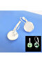 12MM 50PCS 925 Sterling Silver Color Jewelry Finding 12MM Cabochon Cameo Settings Earring Base Earr - 2
