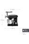Multichef Stand Mikser ShinyBlack Mutfak Şefi 5,5L Kıyma Çekme/Sucuk-Sosis/İçli Köfte Aparatlı - 2