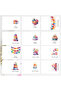 822-24pcs 24 colorful birthday cake pattern greeting card set with envelope - perfect for birthdays, - 3