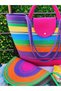 Handmade, Set of 2 Beach Bags, Custom Design, Clutch Bag Shoulder Bag Hand Bag - 5